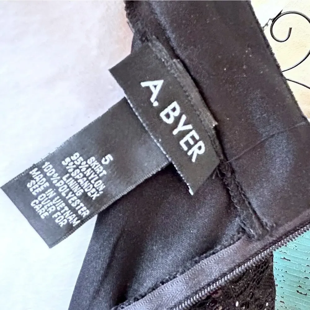 Vtg 90s Bling Goth Dark Fairy Black Sexy Sequin Mermaid Maxi Skirt Stretch 6 - Picture 7 of 9